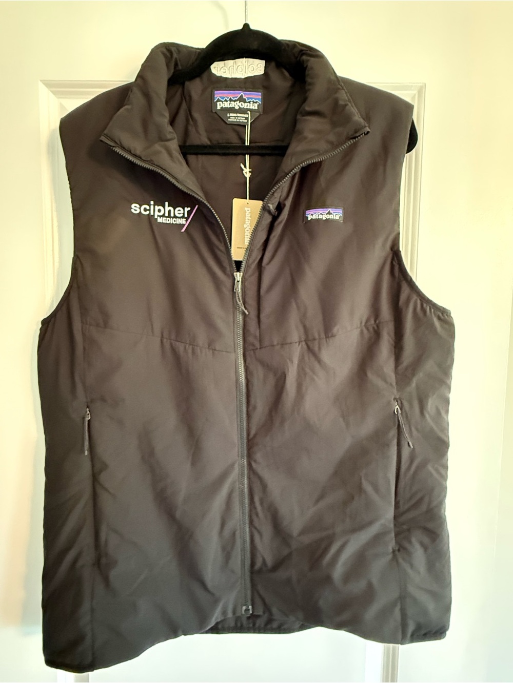Patagonia Nano Air Vest Mens L NWT Black Slim Fit Insulated $199 Logo